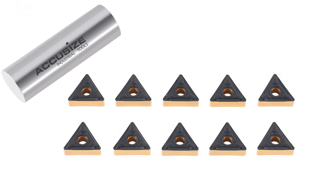 TNMG Carbide Inserts, CVD Coated, Black/Yellow, 10 ps/box