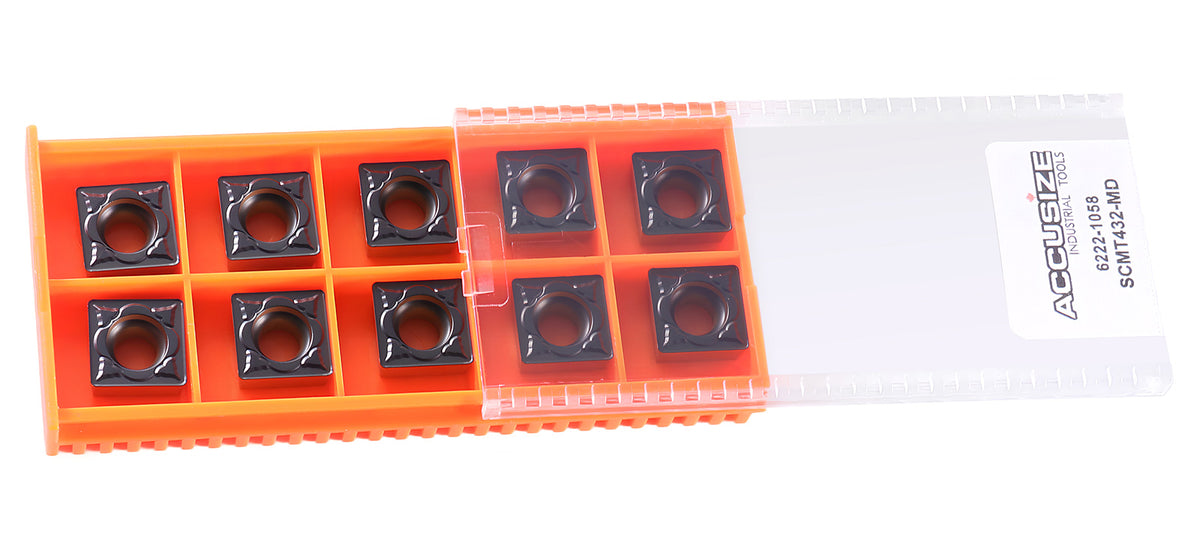 SCMT432 Carbide Inserts 10pcs/set, CVD coated, TiN Coated or Uncoated BU810