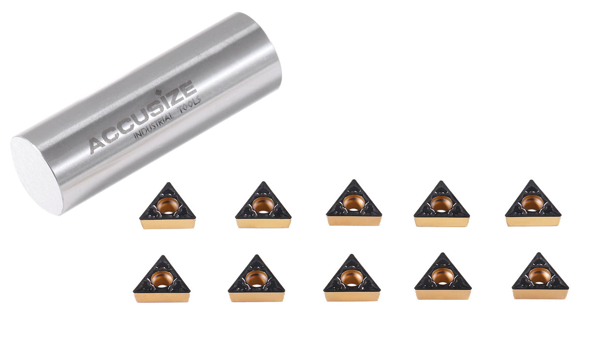 Carbide Inserts, TCMT, TiN / CVD Coated, 10 PCS/SET