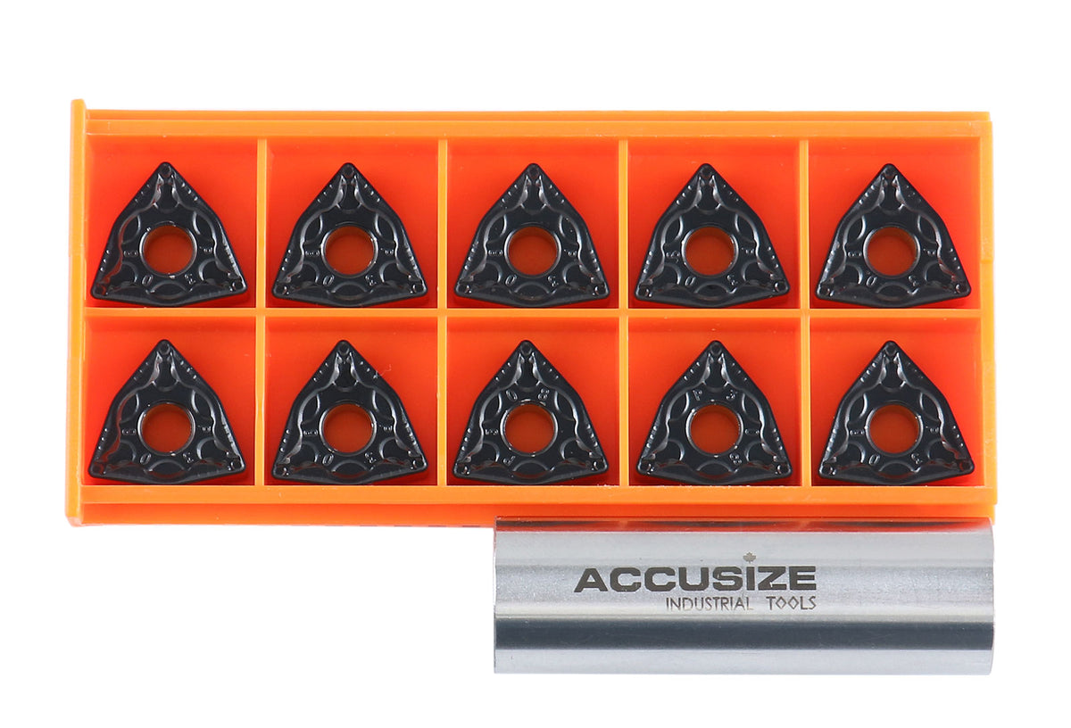 Wnmg432 Carbide Inserts Cvd Coating, Black/Yellow, 6233-1022