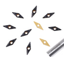 Vbmt332 Cvd Coated Carbide Inserts, Black and Yellow, 10 Pcs/Box, 6238-1028
