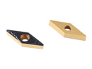 Vbmt332 Cvd Coated Carbide Inserts, Black and Yellow, 10 Pcs/Box, 6238-1028
