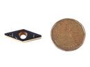 Vbmt332 Cvd Coated Carbide Inserts, Black and Yellow, 10 Pcs/Box, 6238-1028