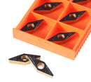 Vbmt332 Cvd Coated Carbide Inserts, Black and Yellow, 10 Pcs/Box, 6238-1028