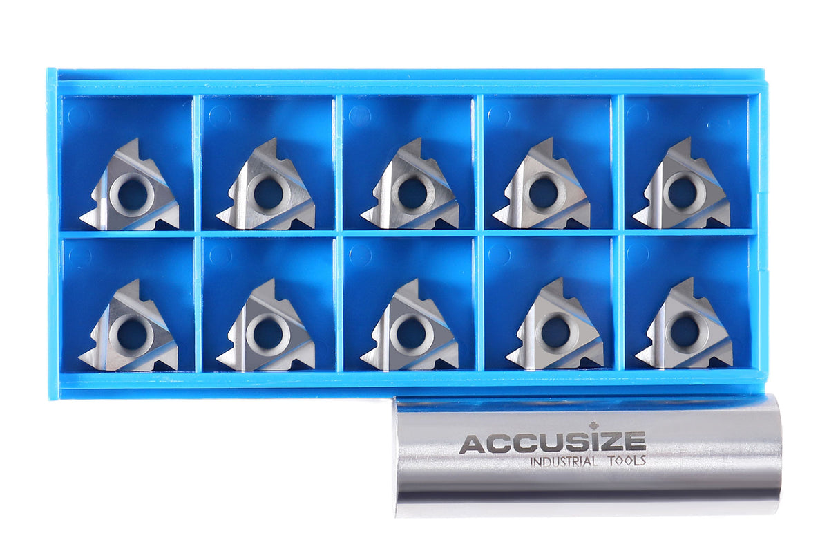 AG60, A60, Inserts de filetage en carbure, revêtus de Tin, 10 Pcs/boîte