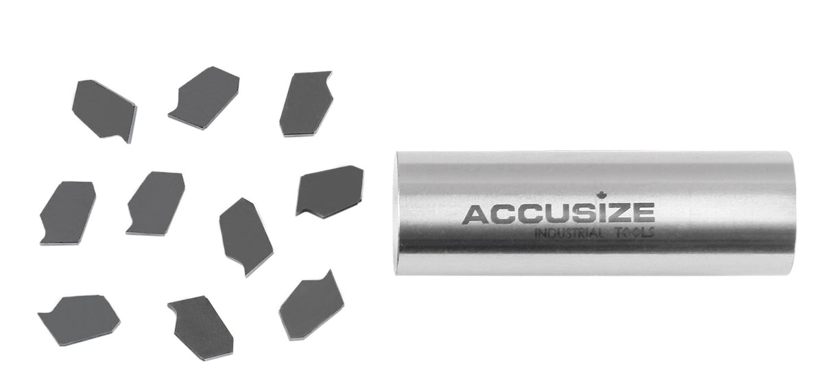 Self-Lock Carbide Cut-off GTN Carbide Inserts, 0 Degree Angle, for Cutting Steel, Aluminum or Stainless Steel 10Pcs/Set