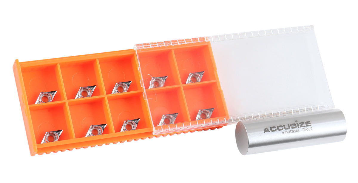DCGT Carbide Inserts uncoated, cutting Aluminum, 10 Pcs/Box