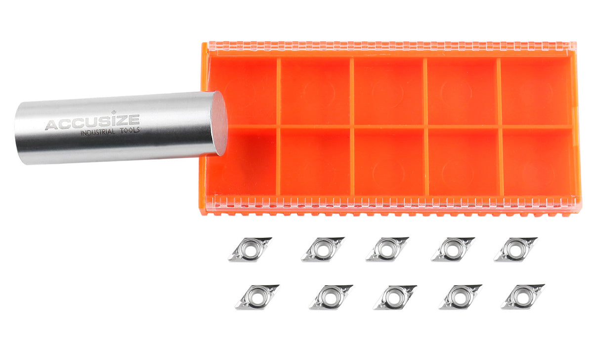 DCGT Carbide Inserts uncoated, cutting Aluminum, 10 Pcs/Box