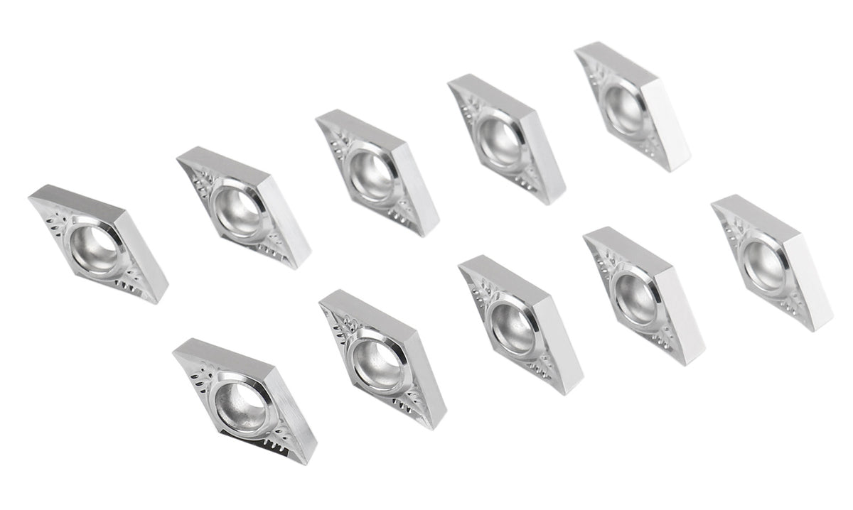 DCGT Carbide Inserts uncoated, cutting Aluminum, 10 Pcs/Box