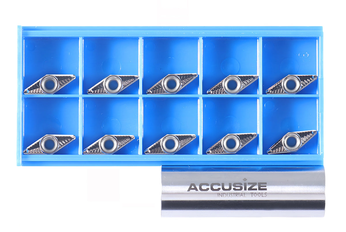 VBGT Carbide Inserts, for Cutting Aluminum, 10 Pcs/Set