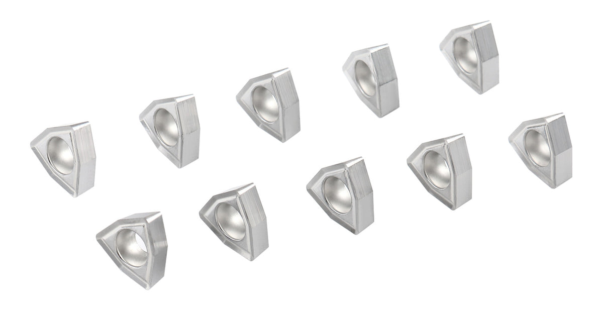 WCGT Inserts, Uncoated, Carbide, for Cutting Aluminum, 10 Pcs/Set
