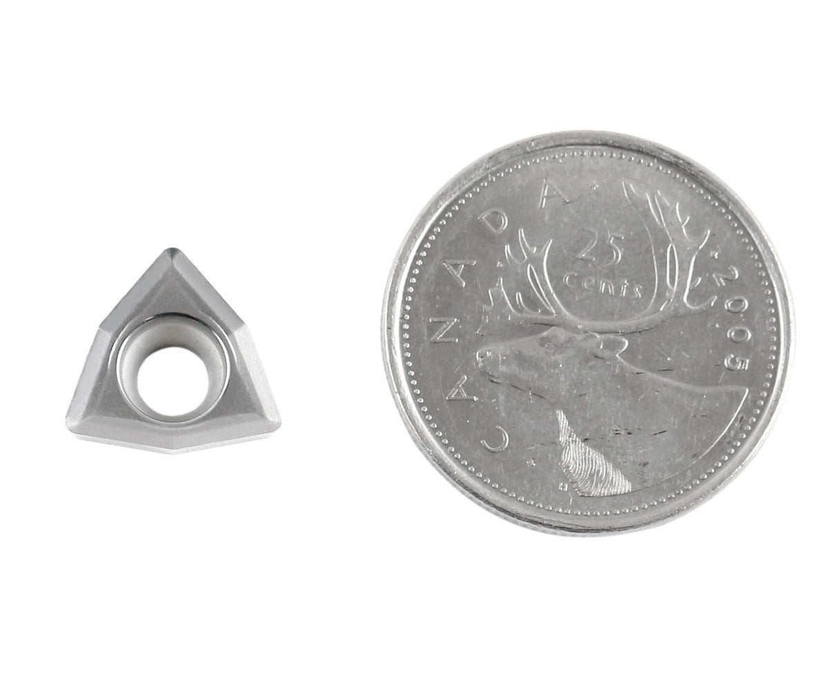 WCGT Inserts, Uncoated, Carbide, for Cutting Aluminum, 10 Pcs/Set