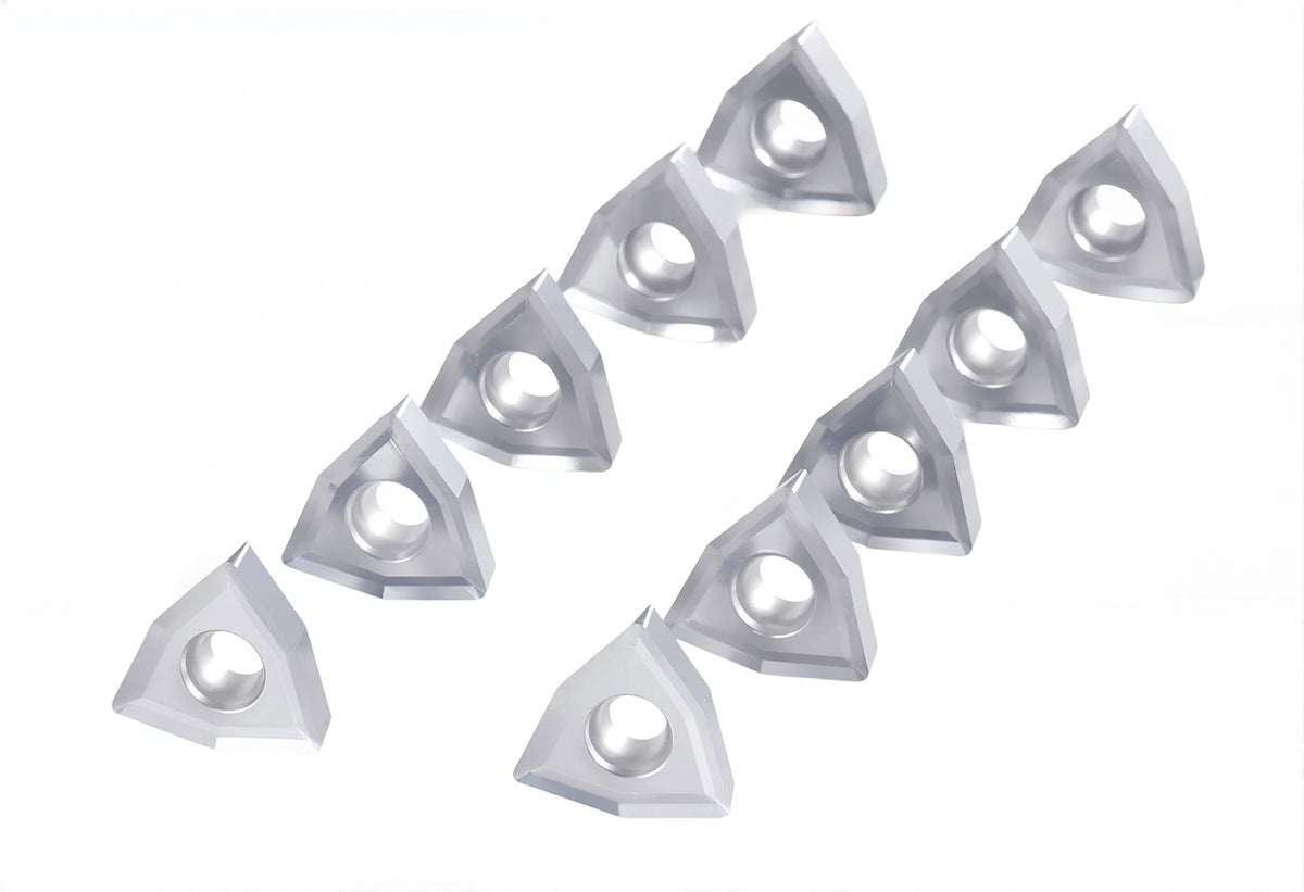 WCGT Inserts, Uncoated, Carbide, for Cutting Aluminum, 10 Pcs/Set
