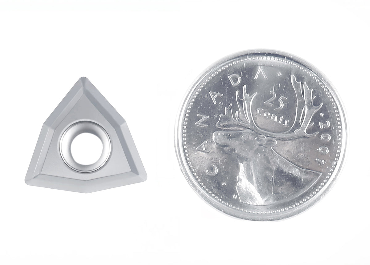 WCGT Inserts, Uncoated, Carbide, for Cutting Aluminum, 10 Pcs/Set