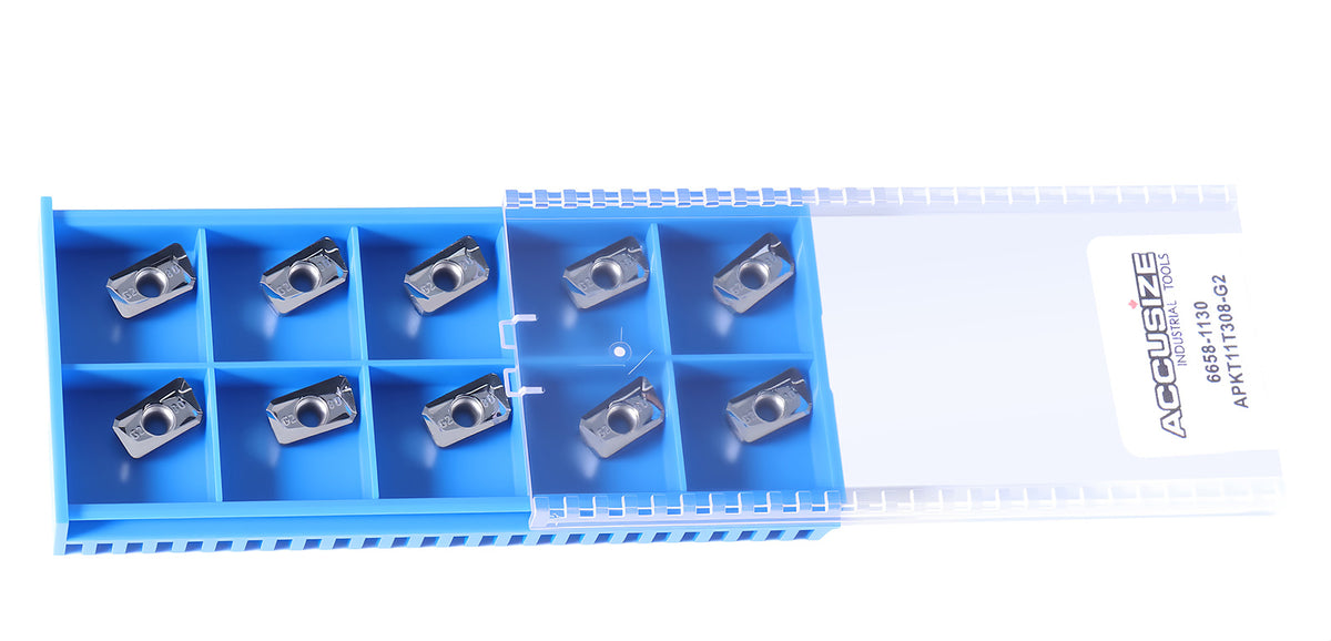 APKT LH Carbide Insert for Cutting Aluminum, K10, 10pcs/set