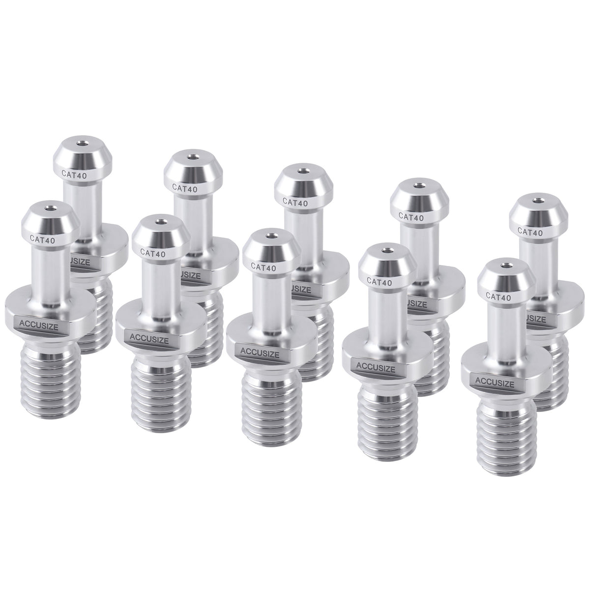 10 Pcs Style C, Cat40 Solid Pull Stud Retention Knob Fits Haas, Mitsubishi, Toshiba, Daewoo, Okk, Kitamura, 6780-1025x10