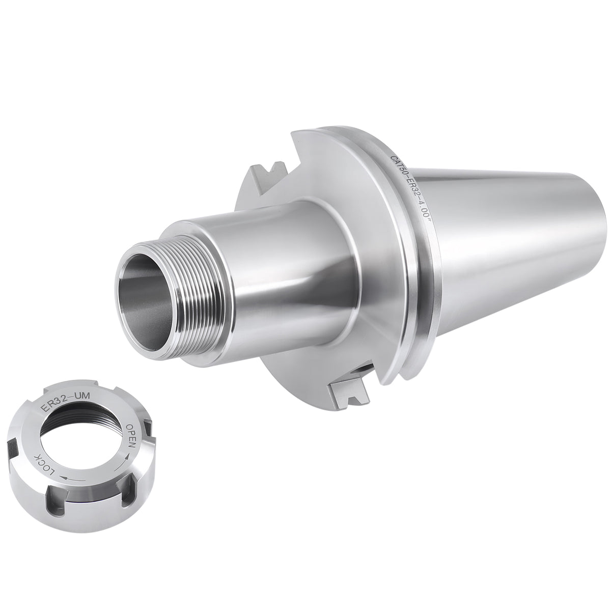 Accusize CAT50 ER32 Collet Chuck, 4 in Projection, 3/32-25/32 in, 6782-1095