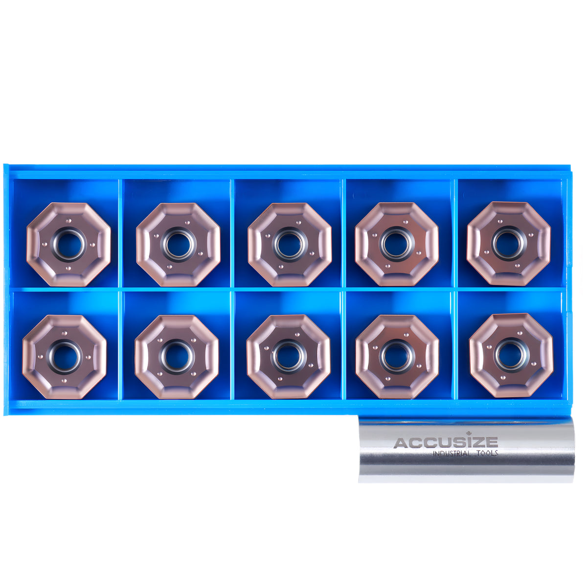 Inserts octogonaux en carbure double face ONHU080608-M, revêtement PVD