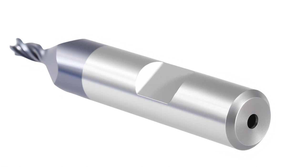 1/8'' Dia x 3/8'' Shank M42 (8% Cobalt) Tiain Finishing End Mill, CNC, Center Cutting, 6800-4001