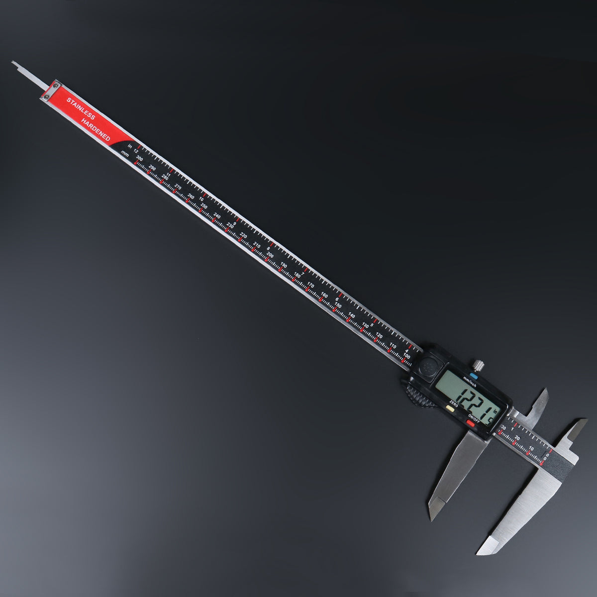 0-12'' / 0-300 mm Elctronic Digital Caliper with Extra Large Screen, Left-Hand, 0.0005''/0.01 mm Resolution, Ab11-L112