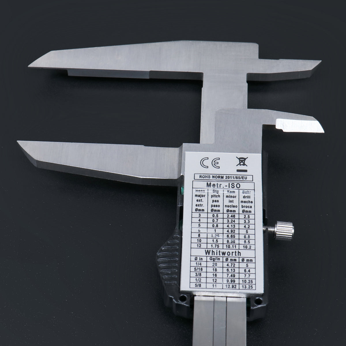 0-12'' / 0-300 mm Elctronic Digital Caliper with Extra Large Screen, Left-Hand, 0.0005''/0.01 mm Resolution, Ab11-L112