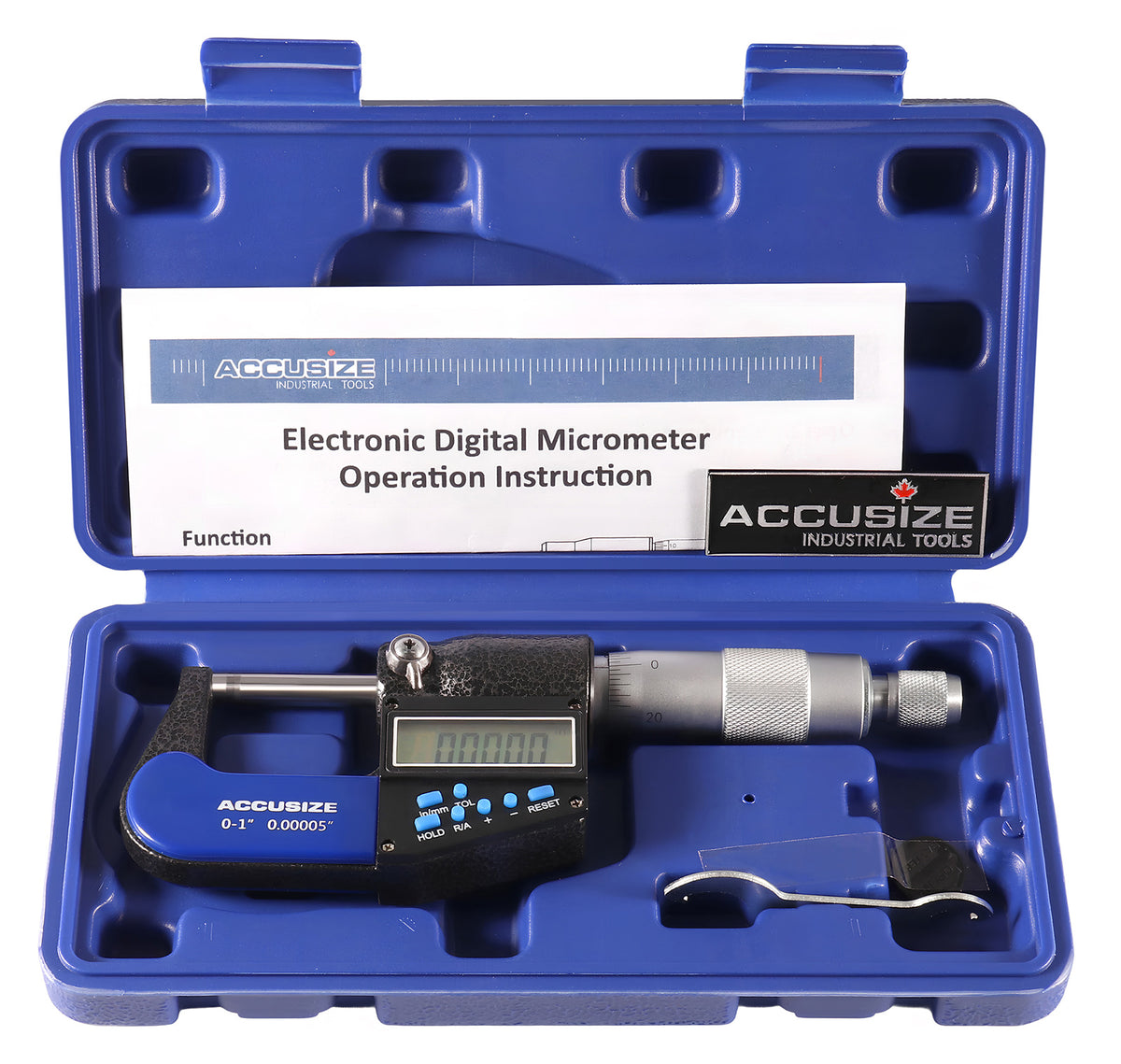 Electronic Digital Micrometers, 7 Keys, 0-1", 1-2", 2-3", 3-4", 4-5", & 5-6", inch, imperial