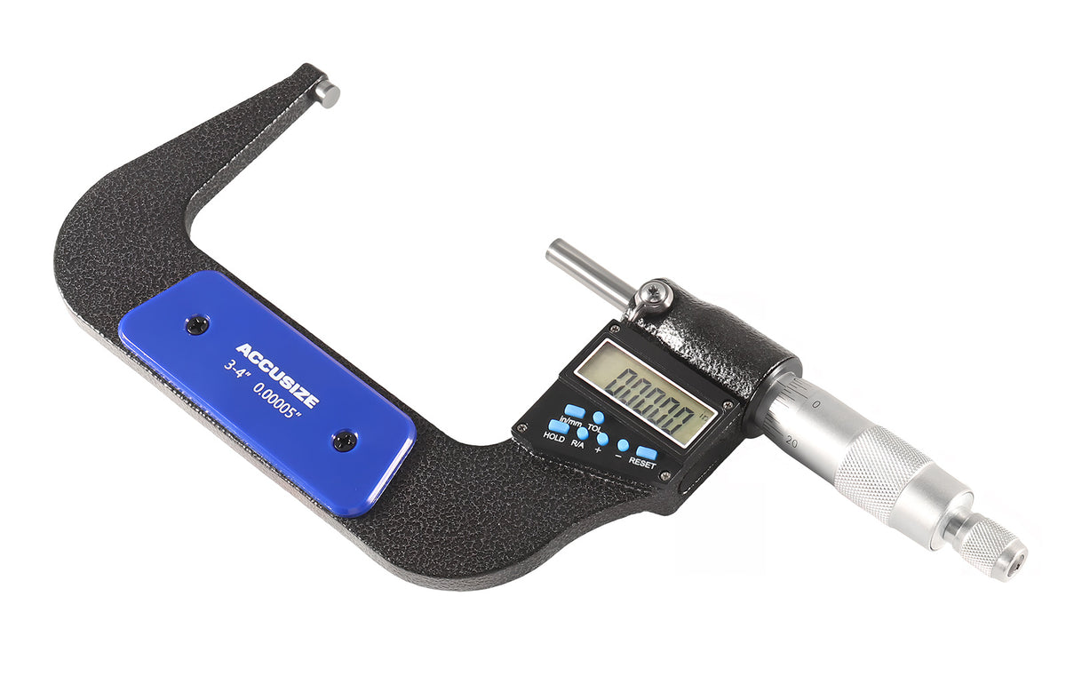 3-4''/75-100 mm 7 Keys Electronic Digital Outside Micrometers, 0.00005'' Or 0.001 mm Resolution, Ac21-4022