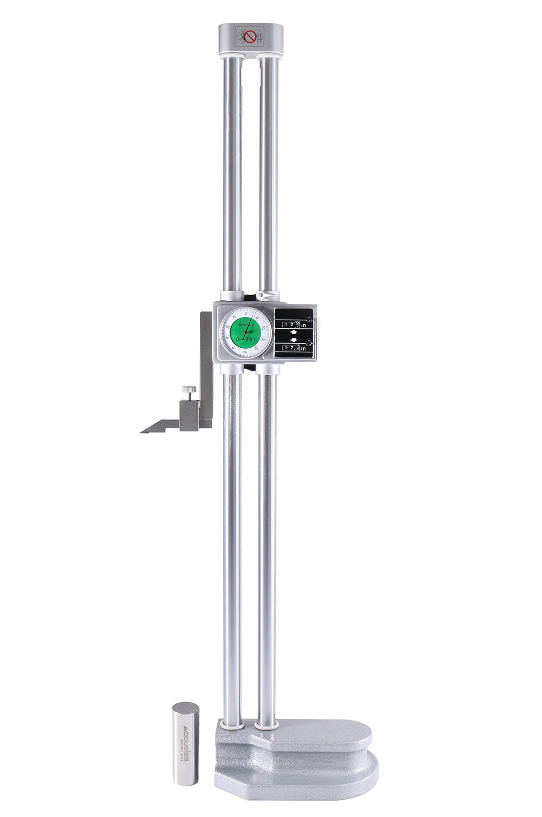 '- 0-24'' x 0.001'' Double Beam Height Gage Stainless Steel, Hand Wheel Micro, Dbhg-0024