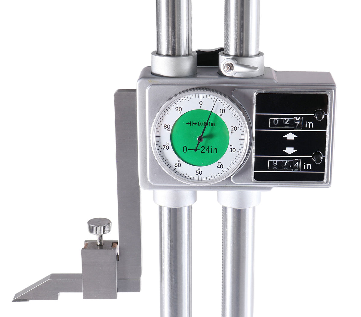 '- 0-24'' x 0.001'' Double Beam Height Gage Stainless Steel, Hand Wheel Micro, Dbhg-0024
