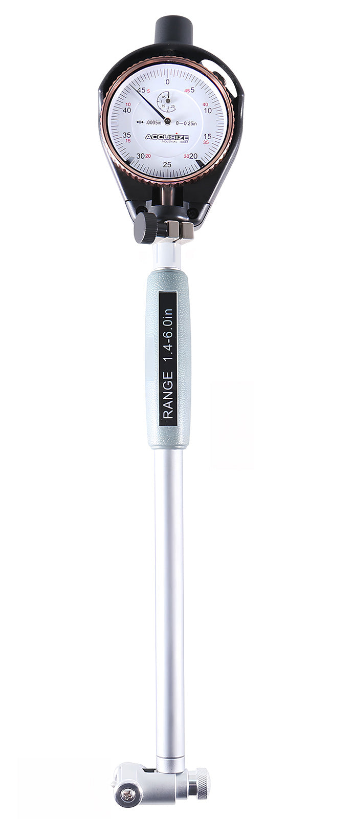 Dial Bore Gauge Set, 1.4-6 inch Measuring Range, 0.0005'' Graduation Interval, Ee20-1406