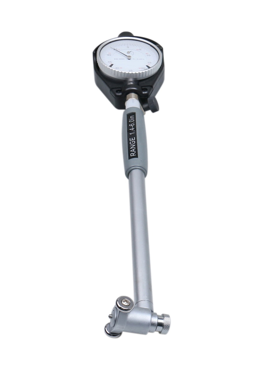 0-6" 6 Ultra-Precision M-Type Outside Micrometers plus 1 pc Dial Bore Gauge, 1.4-6" X 0.0005" Graduation Interval, EG00-0906+EE20-1406