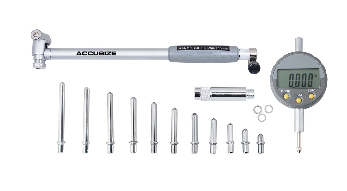 2-6 inch by 0.0005'' Digital Bore Gage, Stem Length 6'', Ee20-5274