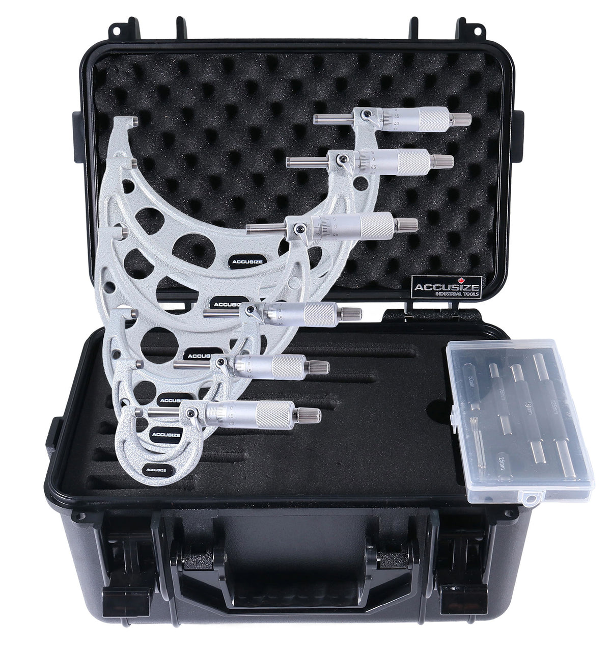 EG00-9150, 0 - 150 mm X 0,01 mm 6 pc/set, Ultra-Précision de Type M Ensembles de micromètres extérieurs