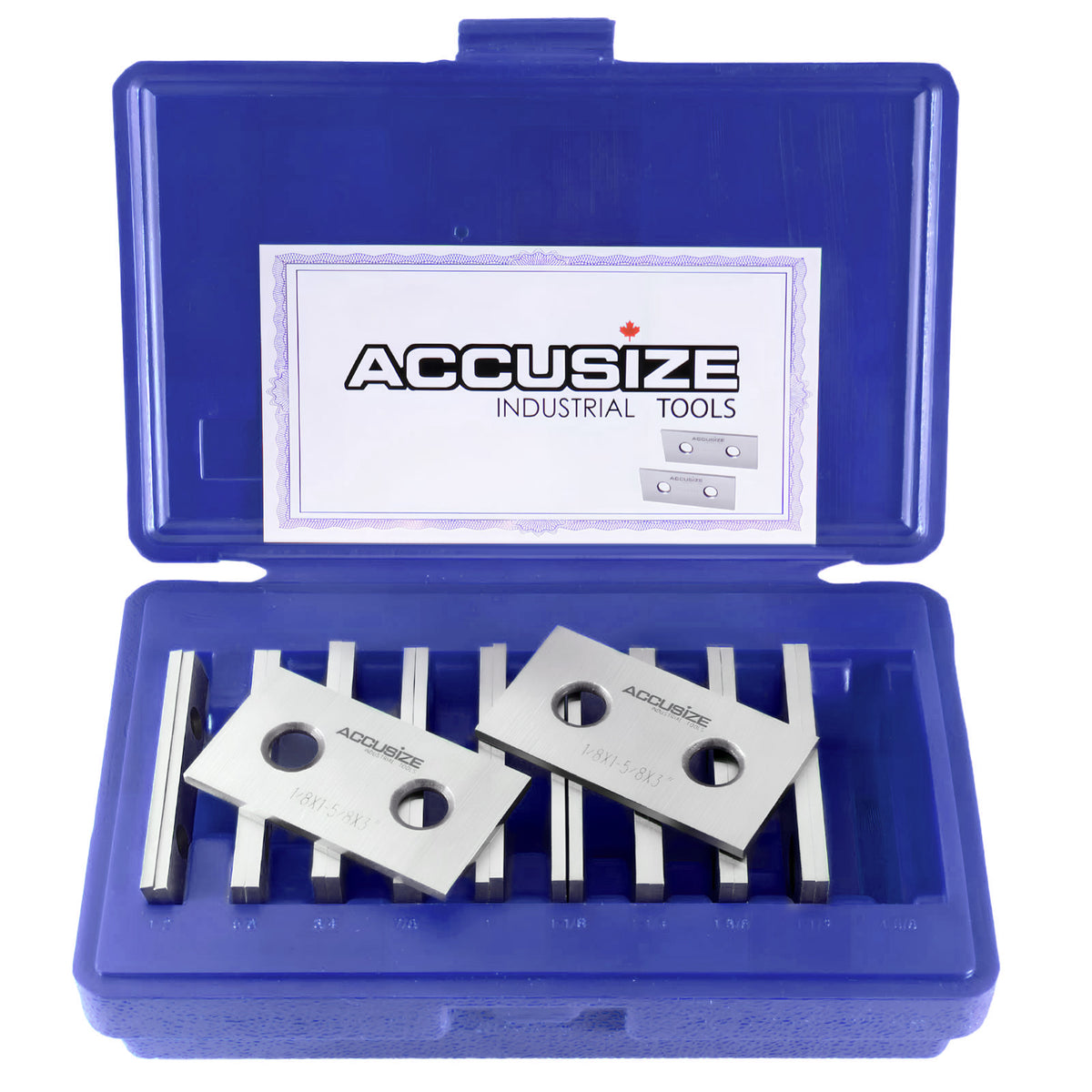 Accusize Precision Parallel Set 1/8 in x 3 in, 10 Matched Pairs