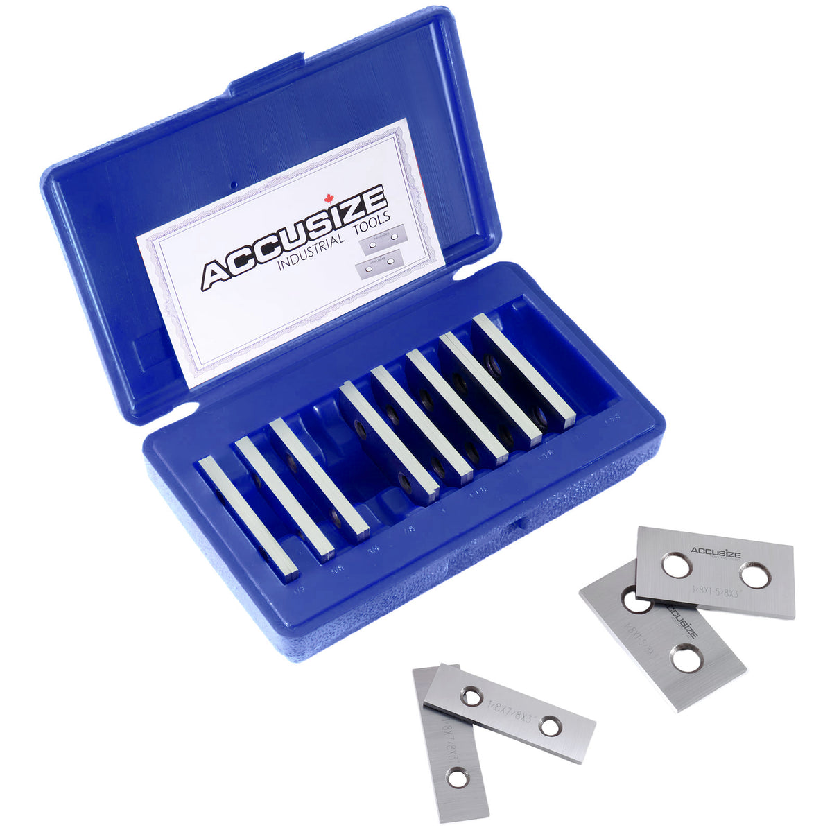 Accusize Precision Parallel Set 1/8 in x 3 in, 10 Matched Pairs