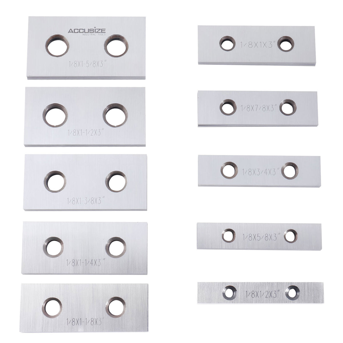 1/8'' Thickness 10 Pairs Precision Parallel Sets, 3'' Length, EG10-1403