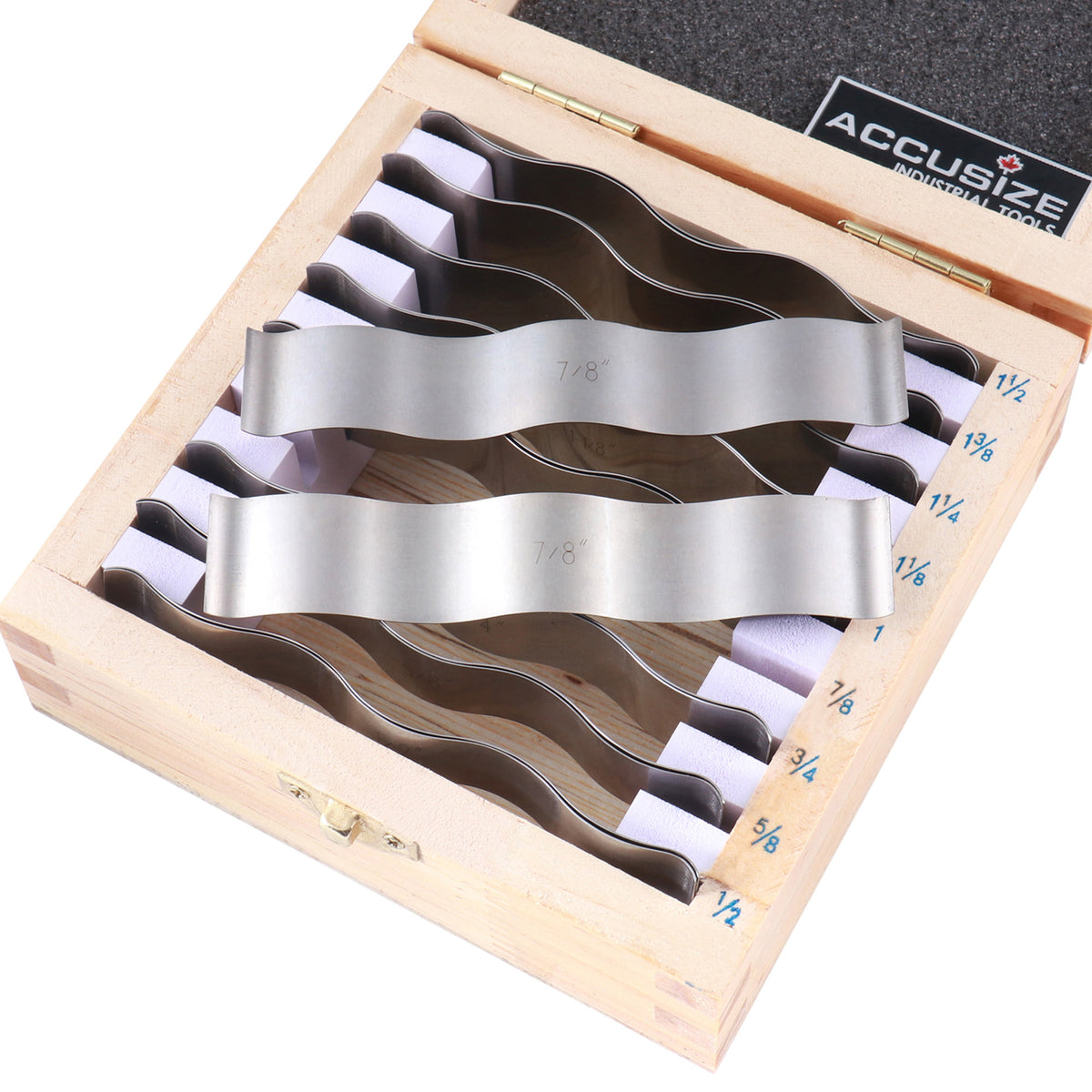 Accusize Wavy Parallel Set 9 Pairs 1/2 to 1-1/2 in Range