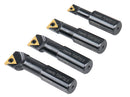 3/4" 4pc Indexable Stubby Length Boring Bar Set, w/Carbide TiN Coated TCMT Inserts and Extra Screws, EJ99-2180