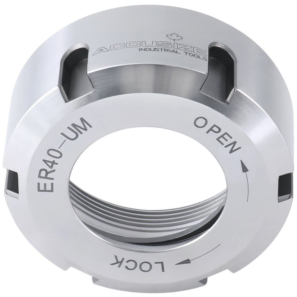 ER40 Slotted Collet Nut, Balanced to 18,000 RPM at G2.5, ER40-NUT