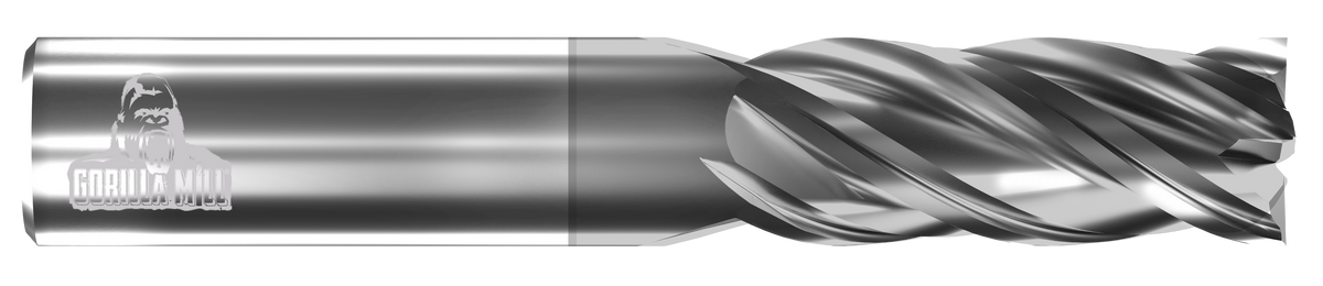 Gorilla 4 Flute Square End GMX-35 Coated End Mills, Inch, High Performance, Made in USA