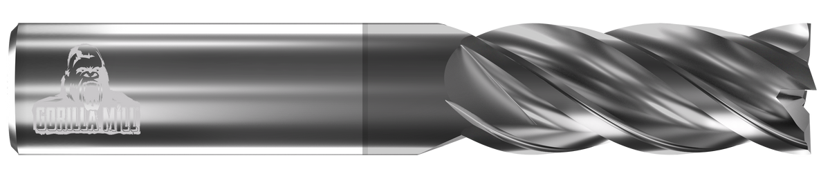 Gorilla 4 Flute Square End GMS² Coated & WTF Coated End Mills, Inch, Super Bitchin' Performance, Made in USA