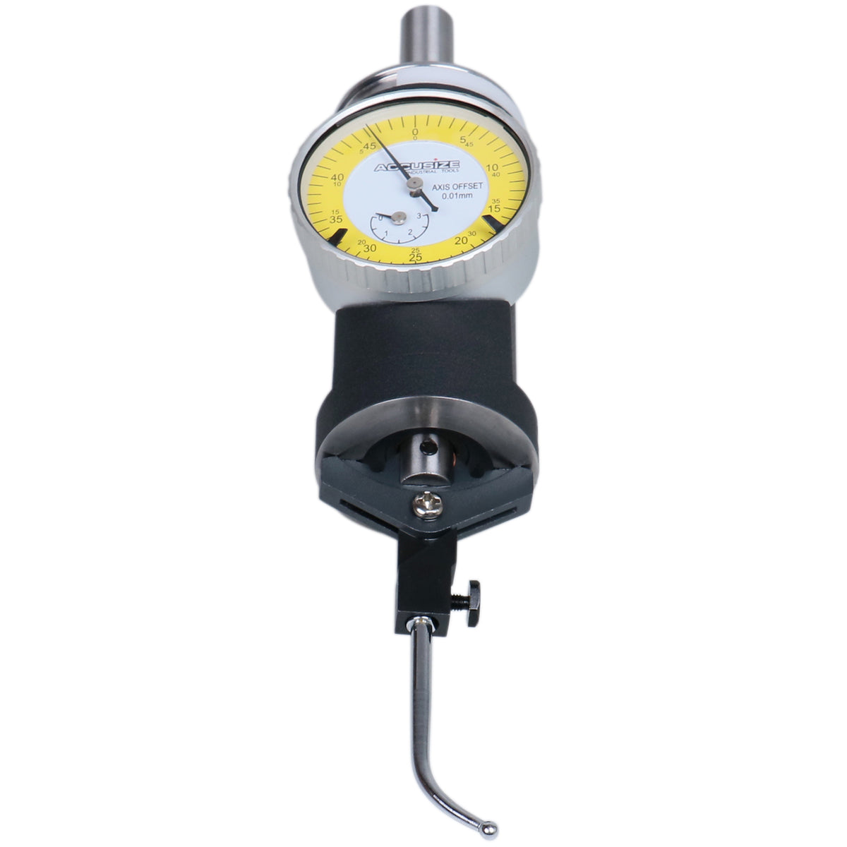 Accusize Co-Ax Indicator, Coaxial, 0-3 mm, Yellow Dial Face, JD21-0002