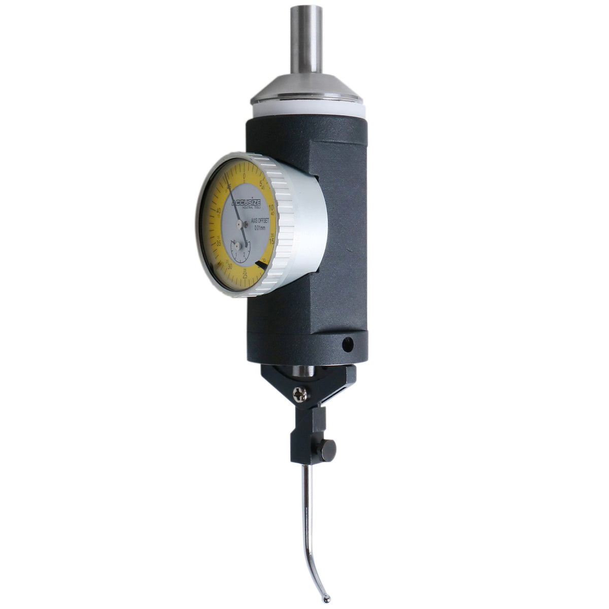 Accusize Co-Ax Indicator, Coaxial, 0-3 mm, Yellow Dial Face, JD21-0002