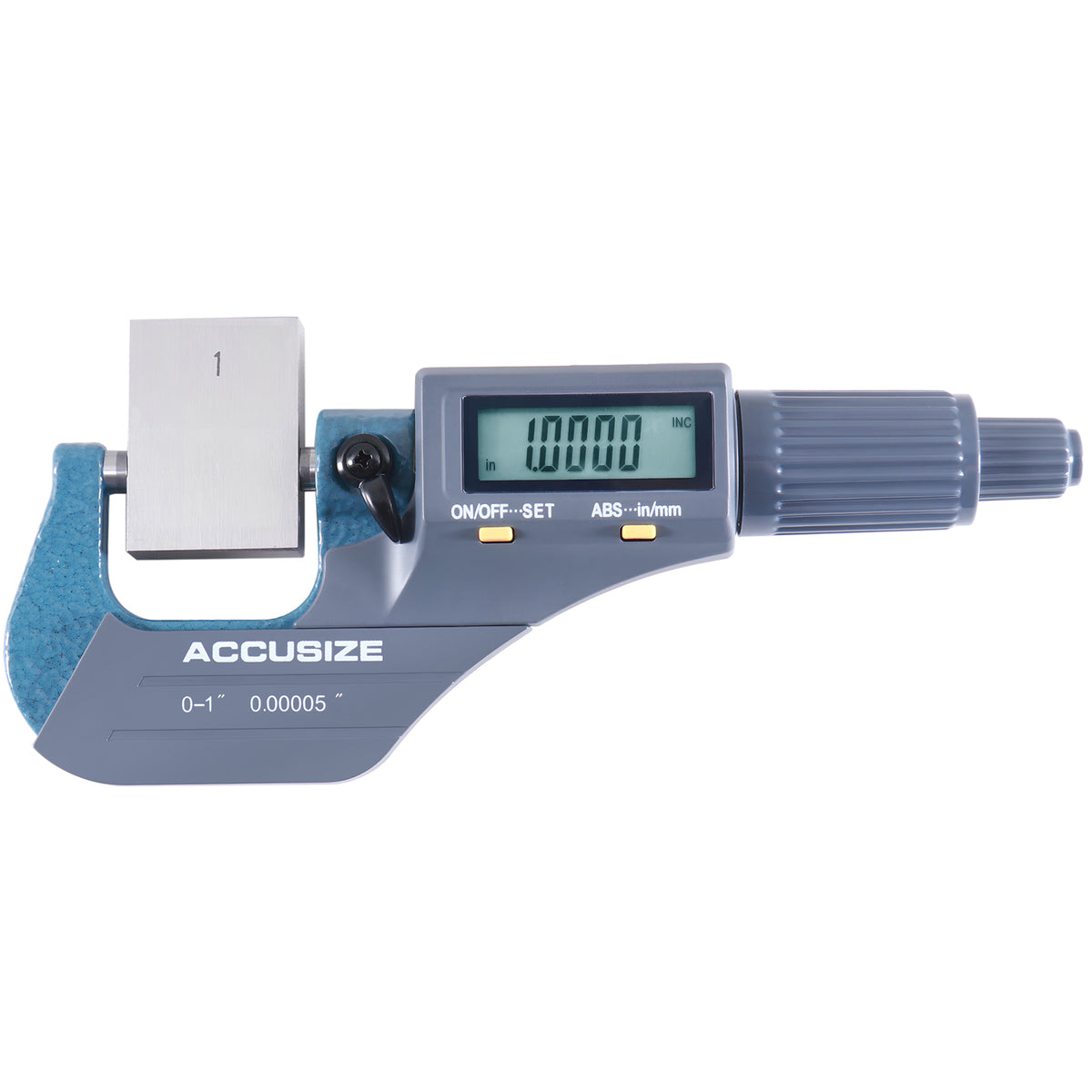 0-1''/0-25 mm by 0.00005''/0.001 mm 2 Key Electronic Digital Outside Micrometer, Metric/Imperial, Md71-0001