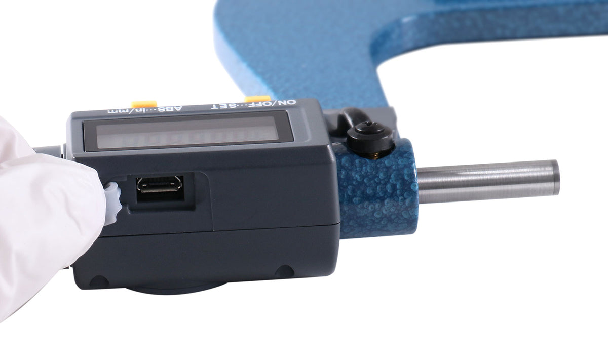 5-6''/125-150 mm by 0.00005''/0.001 mm 2 Keys Electronic Digital Outside Micrometer, Metric/Imperial, Md71-0006