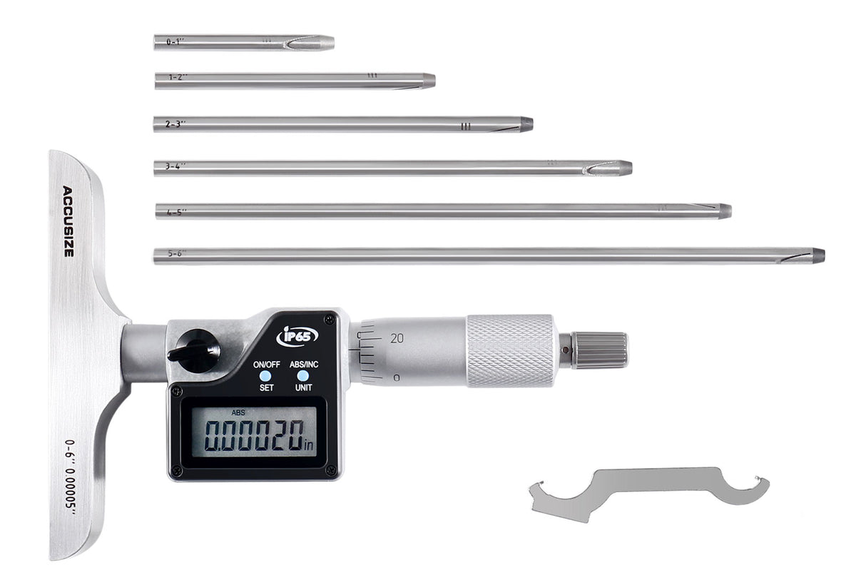 0-6'' Electronic Depth Micrometer with 4'' Base, P103-0178