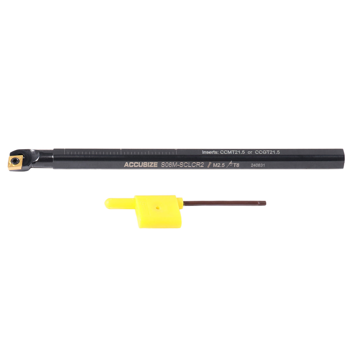 3/8'' x 6'' Overall Length, Rh Sclcr Indexable Boring Bar with Ccmt21.5 Carbide Inserts, P252-S401