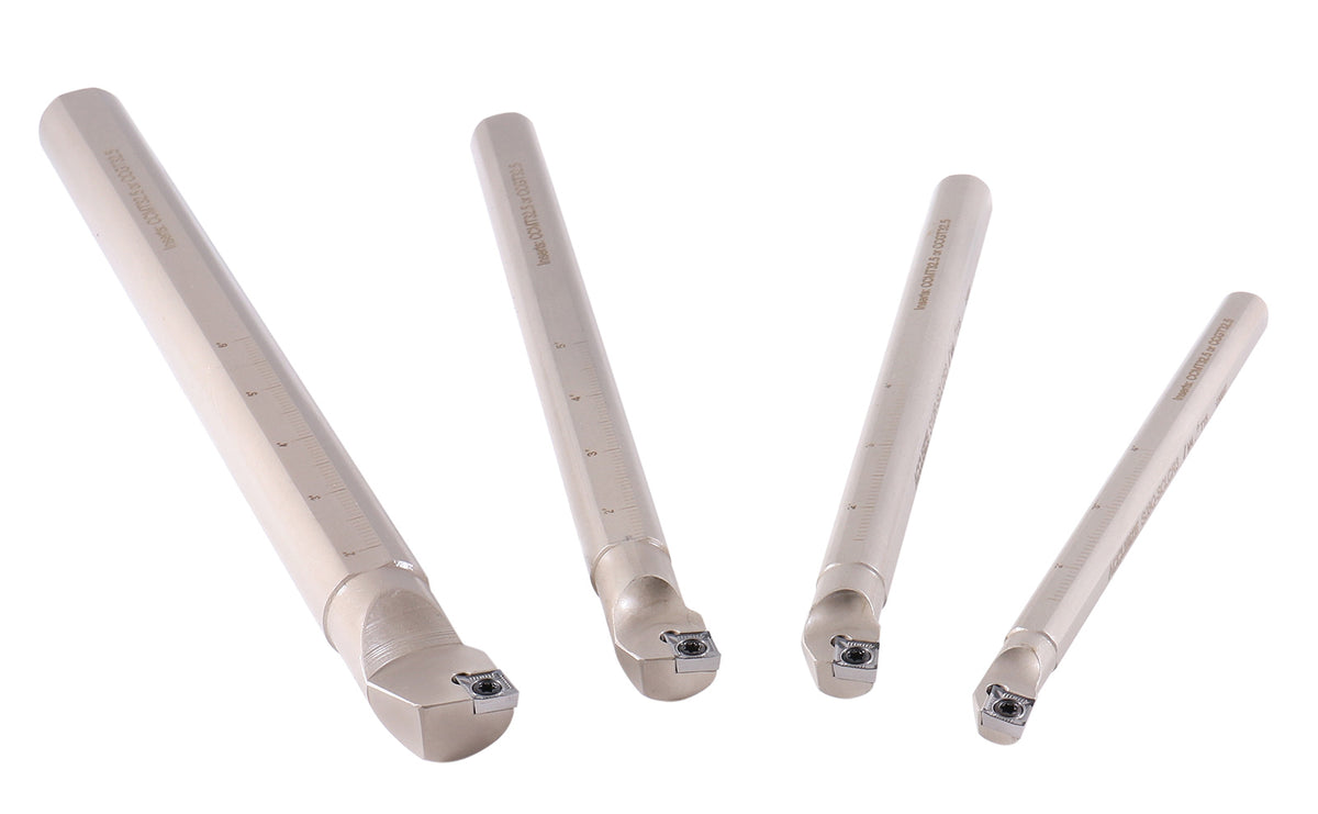4 Pc Sclcr Indexable Boring Bar Set with 14 Pcs Ccgt32.51 (Akh01) Inserts, Right Hand, for Cutting Aluminum, P252-S528