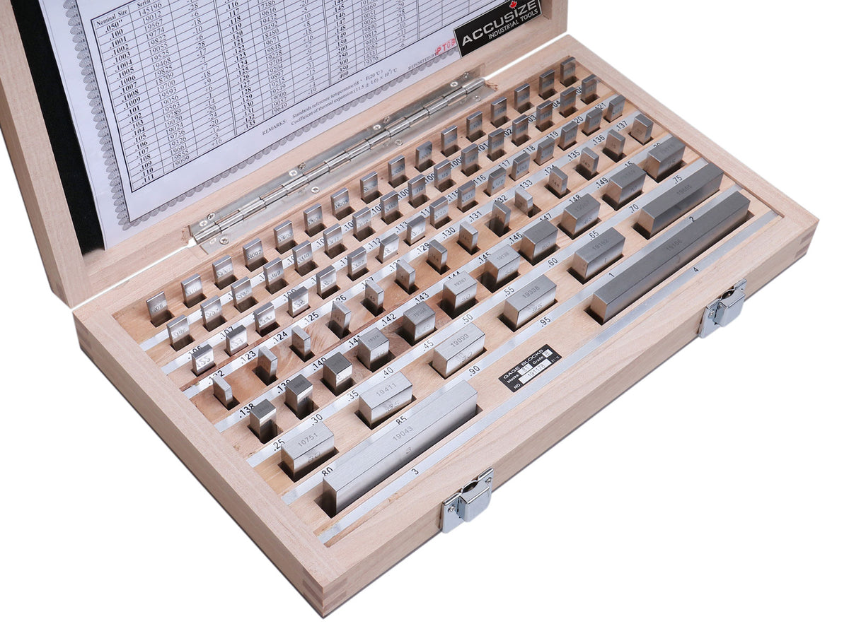 81 Pcs Steel Gauge Block Set, Grade B, P900-S581