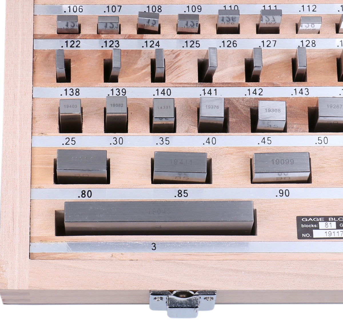 81 Pcs Steel Gauge Block Set, Grade B, P900-S581